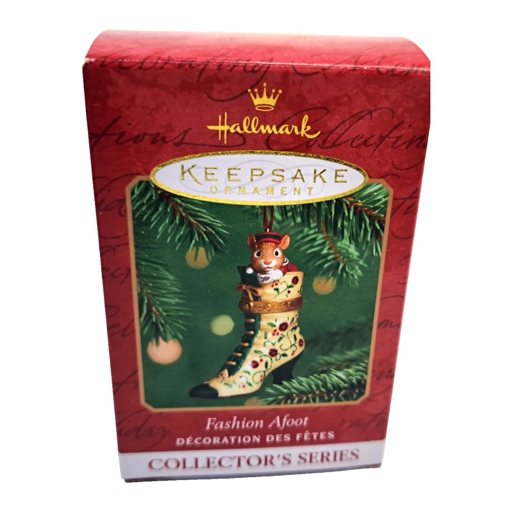 Vtg Y2K 2001 Hallmark Keepsake‎ Ornament Fashion Afoot Collector's Series